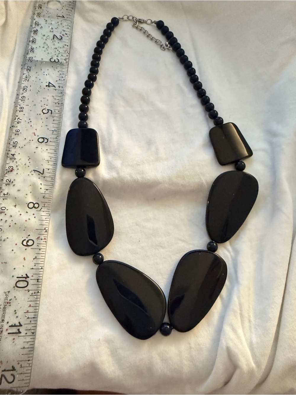 Classic Black Statement Bead Necklace - Women Jewelry